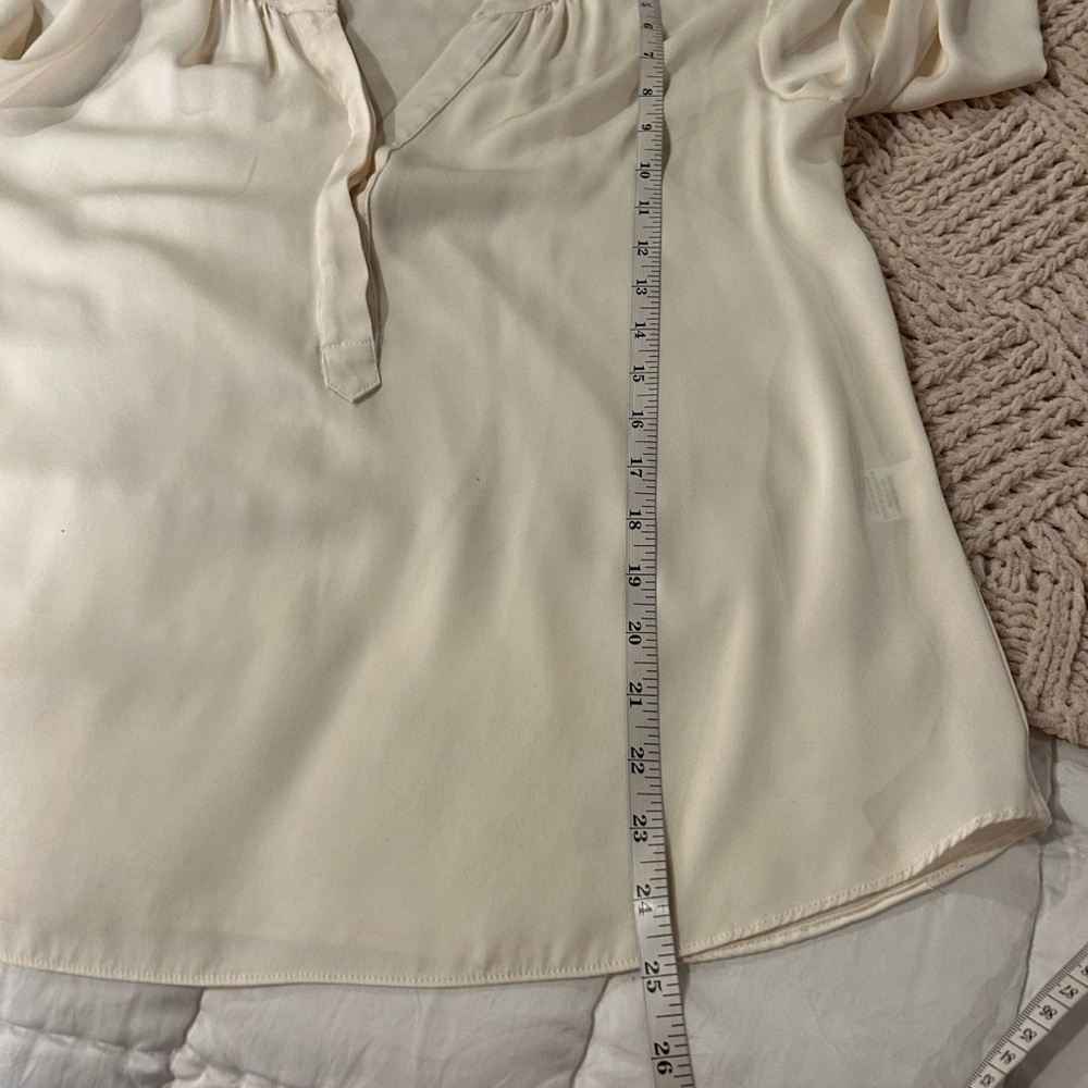 Milly Cream Long Sleeve Women's Blouse - Picture 8 of 9